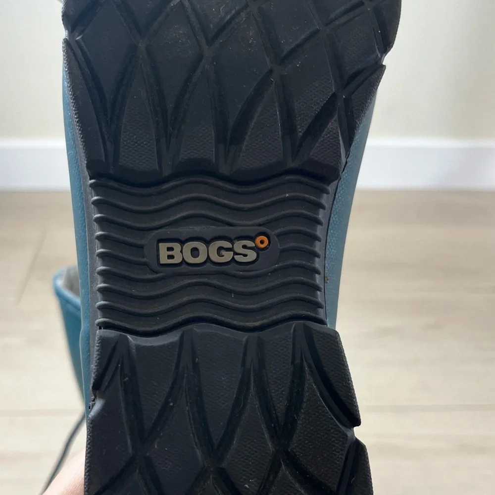 BOGS Amanda Rain Boots With Plush Lining Waterproof Women 9 LaceUp Turquoise - Picture 10 of 13